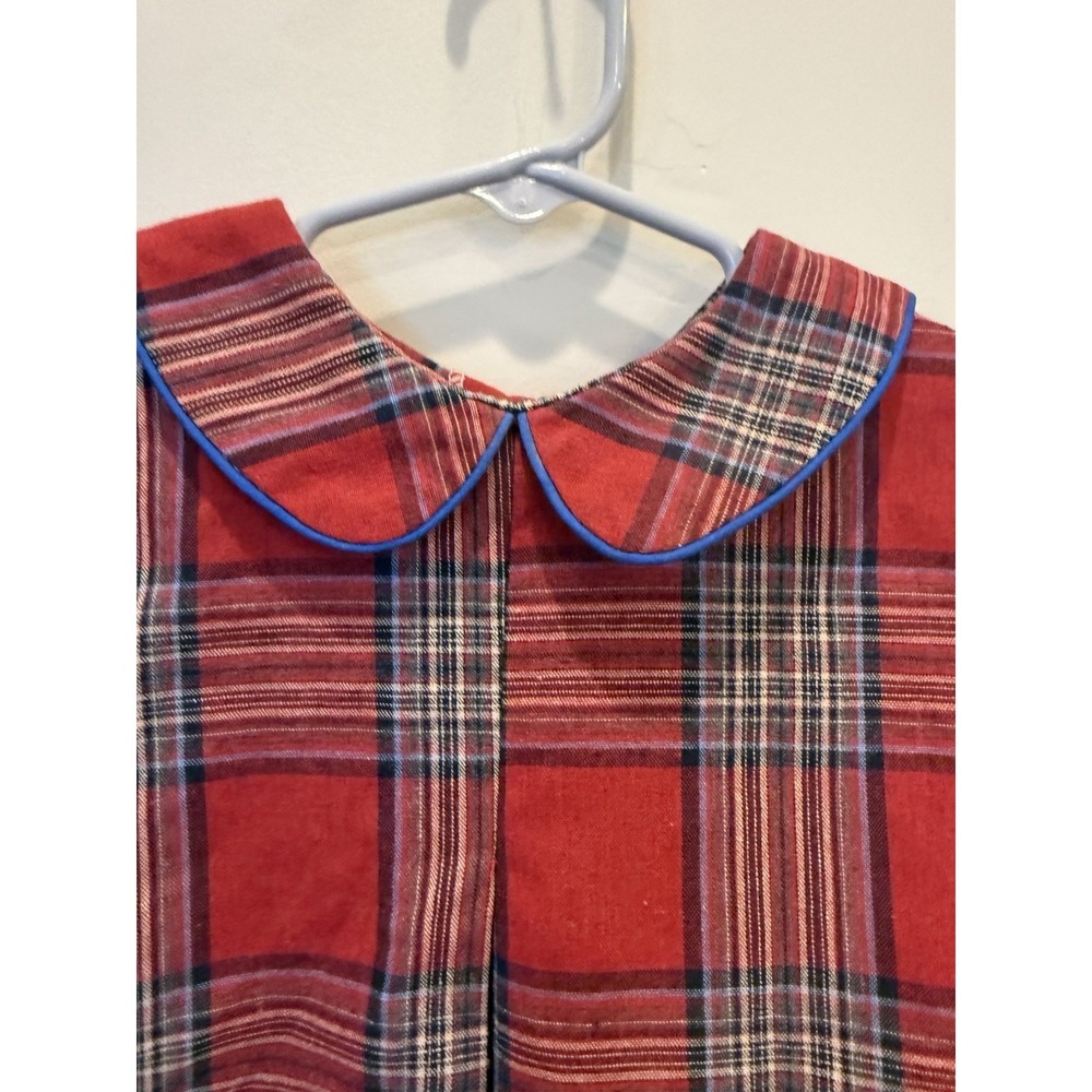 The Oaks Apparel Toddler Boy Red Blue Plaid Short Set Size 3T - Picture 3 of 9